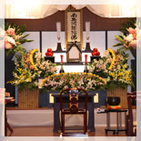 つばきアレンジ生花祭壇